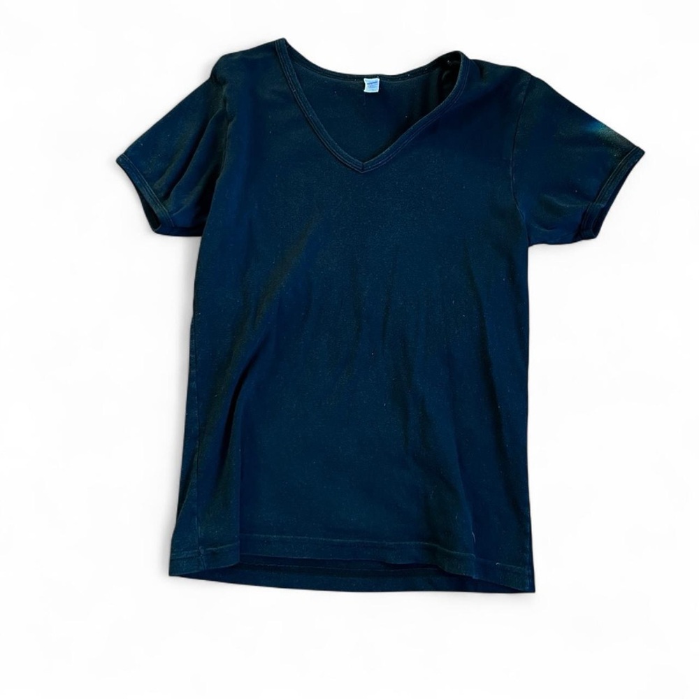 VTG American apparel classic girl tee black y2k v neck XL